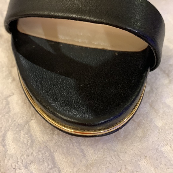 Kenneth Cole stilettos w/gold trim around front; excellent condition, 8 medium - Picture 2 of 9